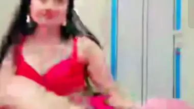 Young Indian girl’s stripping video call sex video