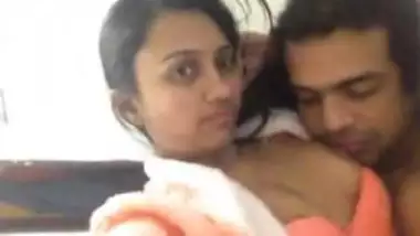 Bhabhi making selfie of devar sucking sexy boobs