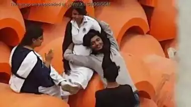Indian school girl with just friend