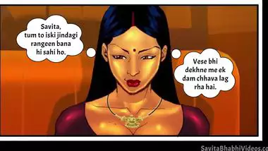 Desi Savita Bhabhi has boobs kissed by Devar in this comic XXX video