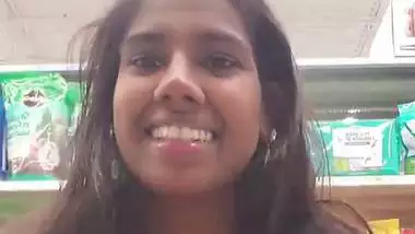 Cute and Sexy Tamil Girl Showing Boobs In Shopping Mall