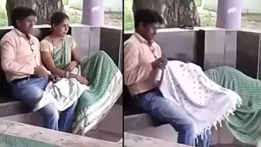Indian girl in saree caught giving outdoor BJ to lover in Desi mms video