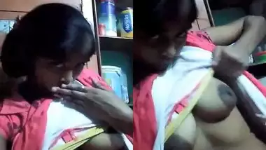 Desi girl showing her cute bosoms and vagina