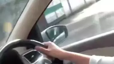 Prajakta Shinde Deep Cleavage Sexy Car Drive