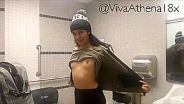 Insane Public Masturbation In Airport With Viva Athena